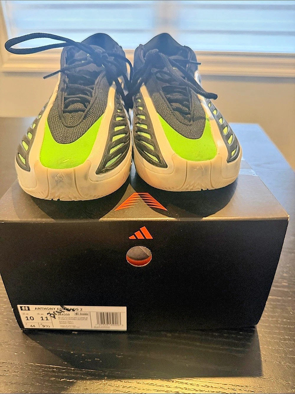 adidas Anthony Edwards 2 Men's Athletic Shoes Green & Black US 10
